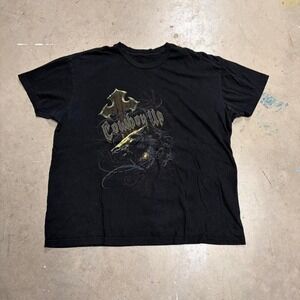 2000s y2k grunge cross tee